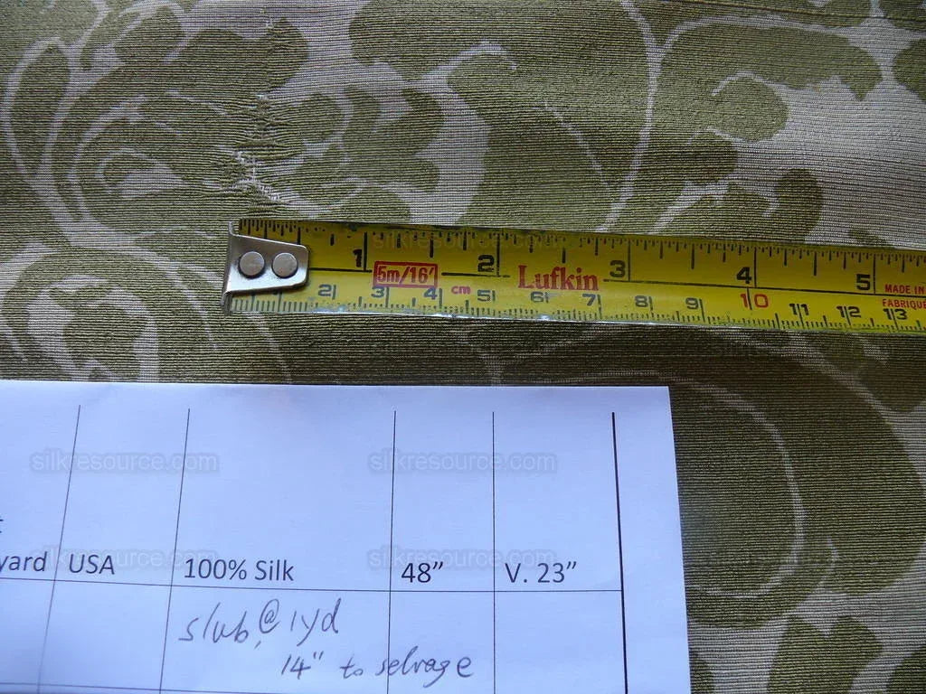 Scalamandre Small Fren Old Gold Damask Documentary Print Silk MSRP 600/y