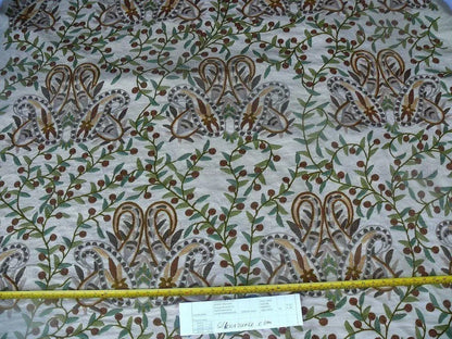 Scalamandre Magnificent Burjaya Crewel Paisley Green MSRP USD 468