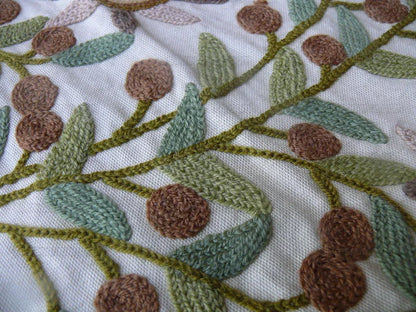 Scalamandre Magnificent Durjaya Crewel Paisley Green  Bty MSRP 468/Y