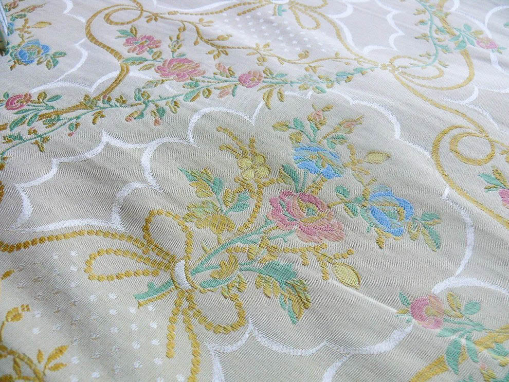 Scalamandre Barino Floreale Gold Lampas Lace Italy MSRP USD 304/Y