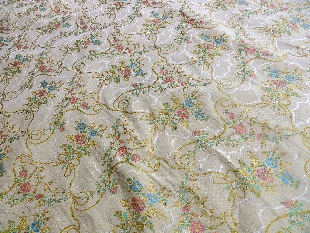 Scalamandre Barino Floreale Gold Lampas Lace Italy MSRP USD 304/Y