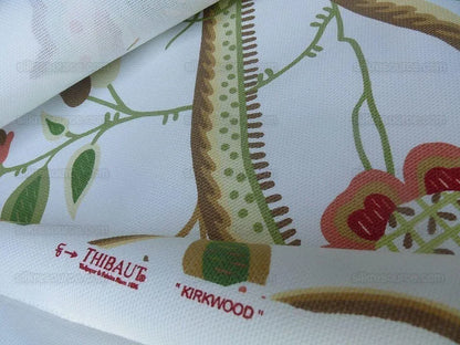 Scalamandre White Kirkwood Squirrel Peacock Acorn Animals Cotton