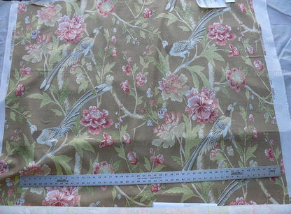 Scalamandre Devon Chinoiserie Bird Peony Flower Rt$136/y
