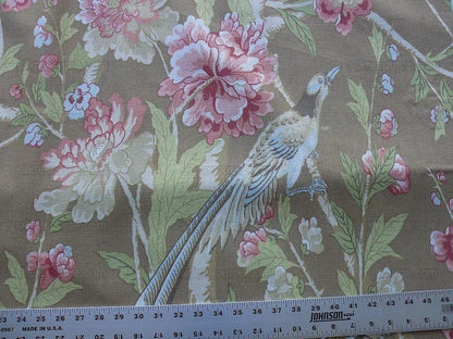 Scalamandre Devon Chinoiserie Bird Peony Flower Rt$136/y