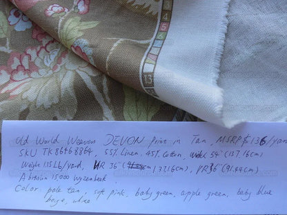 Scalamandre Devon Chinoiserie Bird Peony Flower Rt$136/y