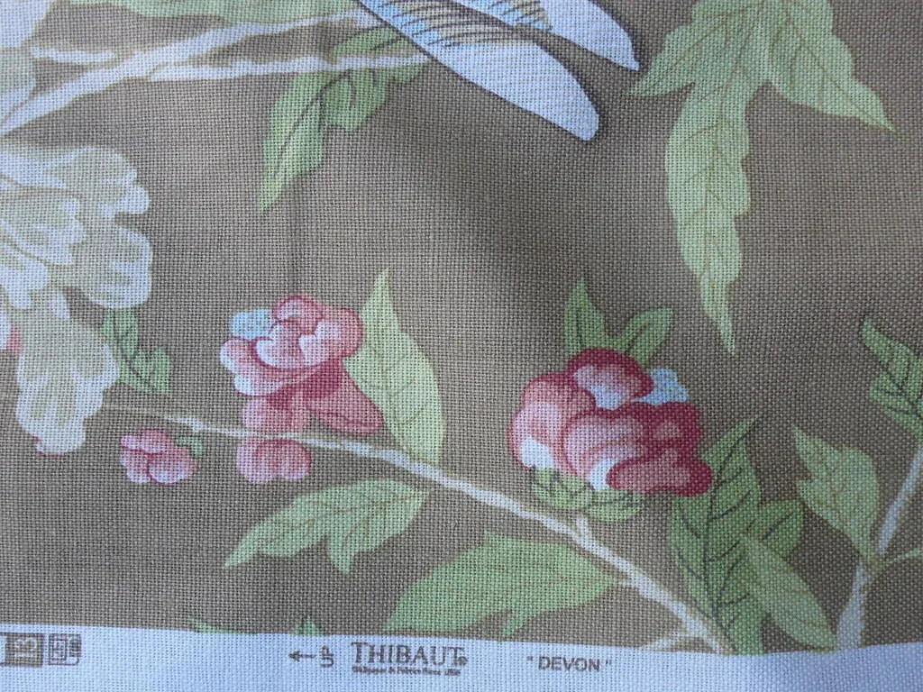 Scalamandre Devon Chinoiserie Bird Peony Flower Rt$136/y