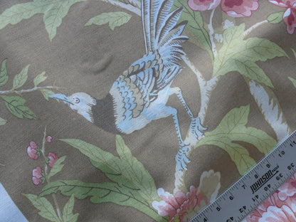 SCALAMANDRE DEVON CHINOISERIE BIRD PEONY FLOWER RT$136/Y