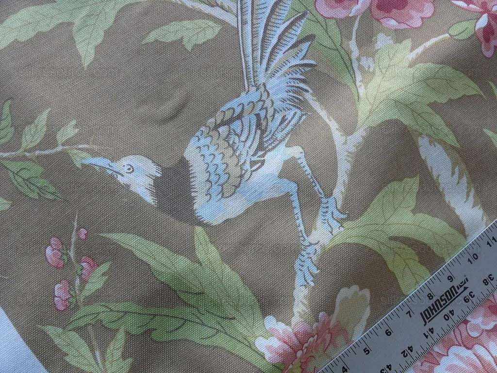 Scalamandre Devon Chinoiserie Bird Peony Flower Rt$136/y
