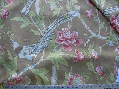 Scalamandre Devon Chinoiserie Bird Peony Flower Rt$136/y
