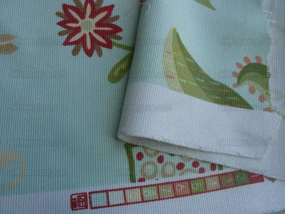 Scalamandre Aqua Kirkwood Squirrel Peacock Acorn Animals Cotton