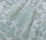 SCALAMANDRE NASHVILLE CELADON GREEN BEIGE SILK DAMASK MSRP$394/Y