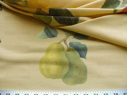 By Vertical Repeat 40 Inches Scalamandre Les Fruits Multi on Maize Grape Strawberry Cherry Plum Pear Blue MSRP USD 220/Y