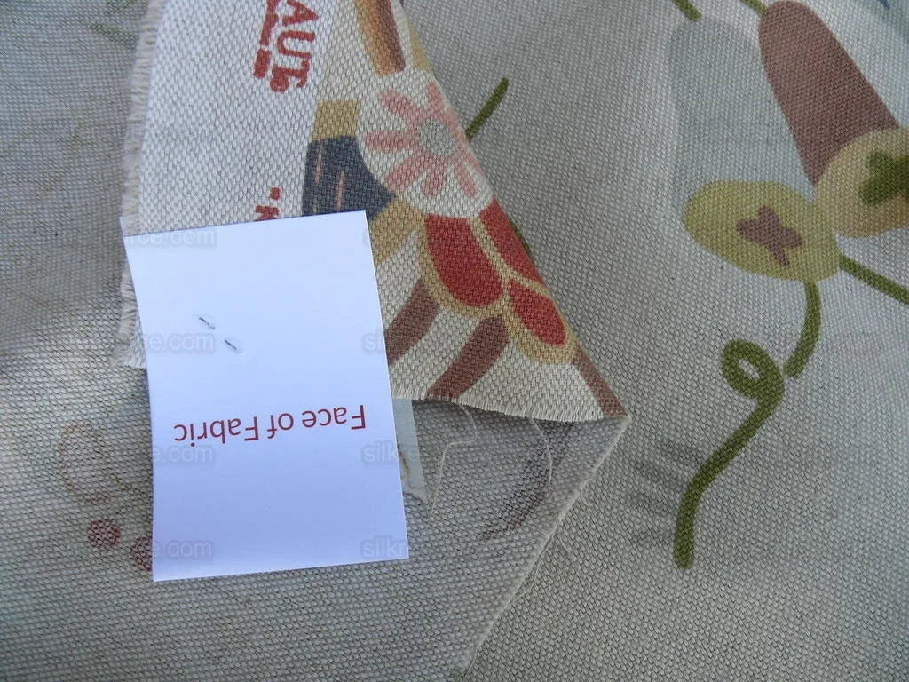 Scalamandre Tan Kirkwood Squirrel Peacock Acorn Animals Cotton Print