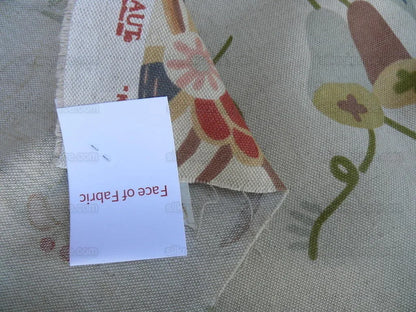 Scalamandre Tan Kirkwood Squirrel Peacock Acorn Animals Cotton Print