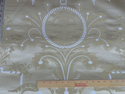 SCALAMANDRE NEOCLASSICAL MEUSE ORNAMENTAL WHEAT & CREAM Silk Per