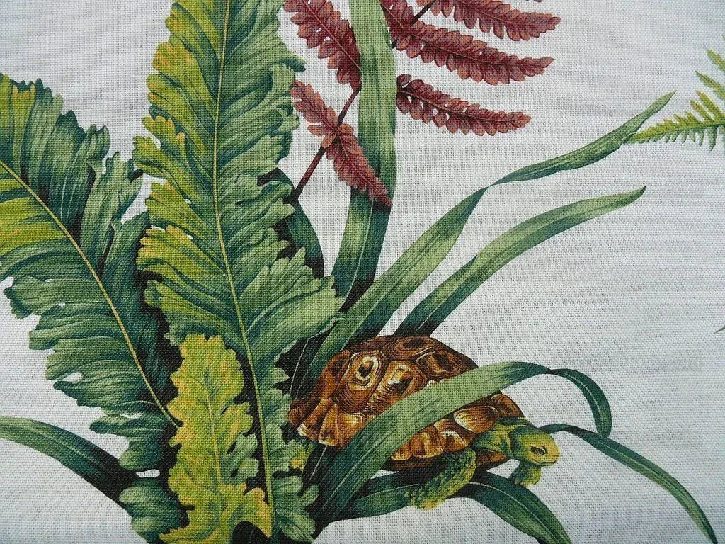 Scalamandre Felce Linen Fern Turtle Dragonfly Newt Wildlife Forest on MSRP USD 340/Y