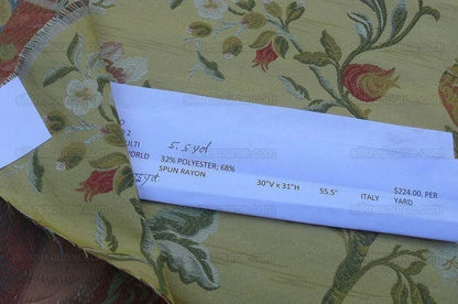 5.5y Scalamandre Giardino Paradisio 2 Jasmine Multi Old World Weavers