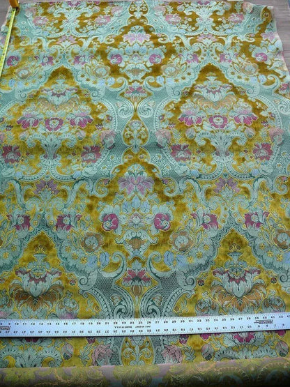 Scalamandre Old World Weavers Tosca Silk Velvet Gold Rose Rt$956