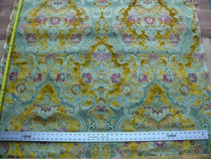 Scalamandre Old World Weavers Tosca Silk Velvet Gold Rose Rt$956