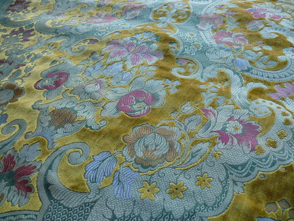 Scalamandre Old World Weavers Tosca Silk Velvet Gold Rose Rt$956