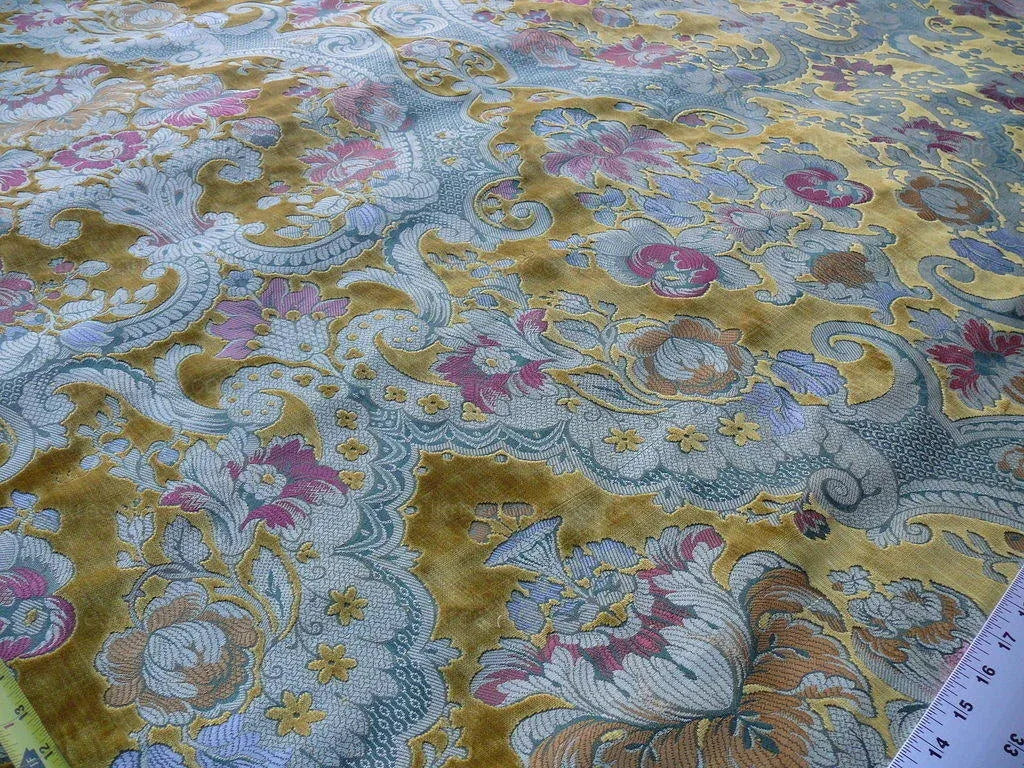 Scalamandre Old World Weavers Tosca Silk Velvet Gold Rose Rt$956
