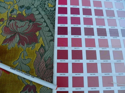 Scalamandre Old World Weavers Tosca Silk Velvet Gold Rose Rt$956