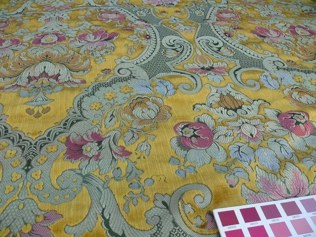 Scalamandre Old World Weavers Tosca Silk Velvet Gold Rose Rt$956
