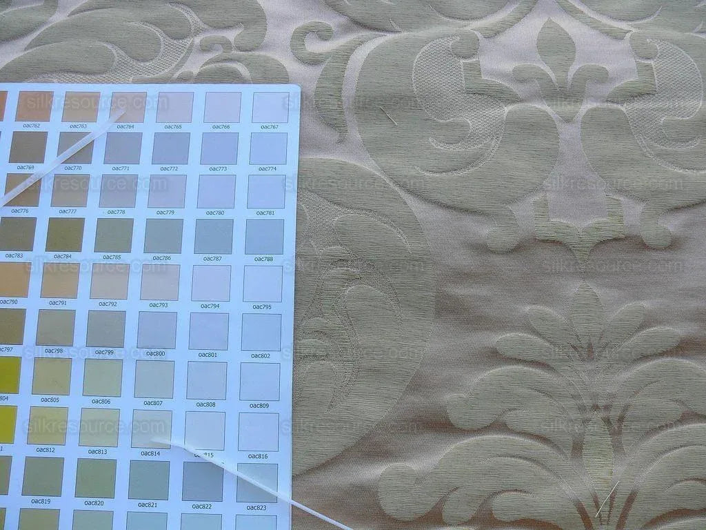 0.6Y Old World Weavers Scalamandre Bellona Soft Peach Gold Thick Renaissance Silk Damask MSRP USD406/y