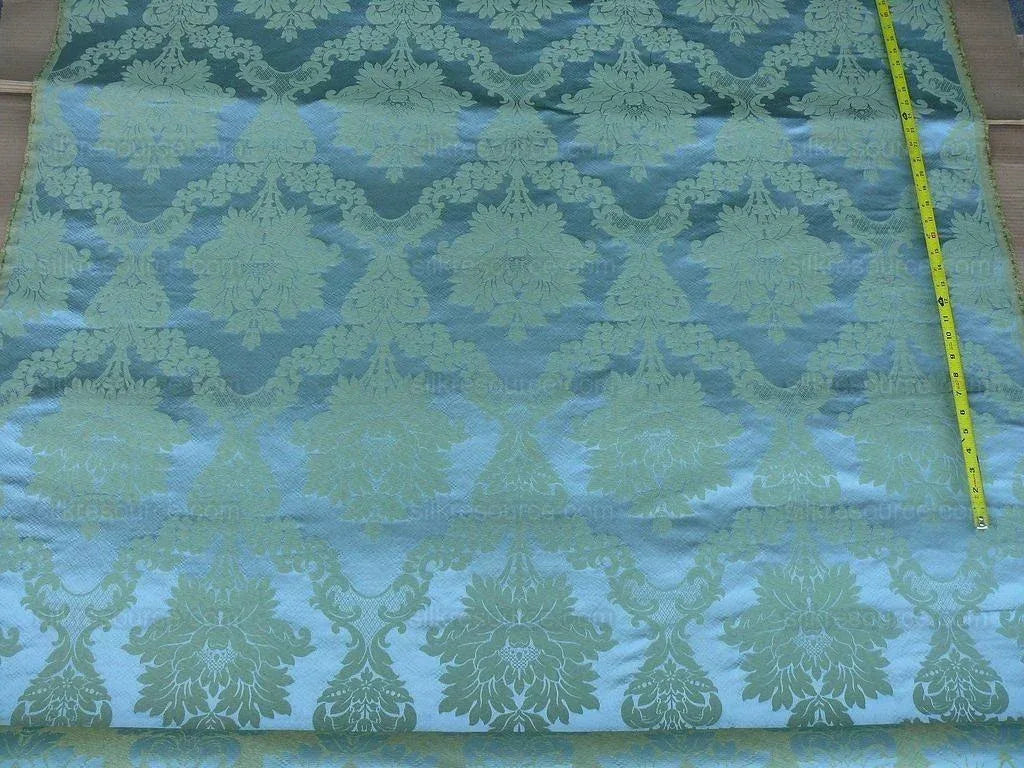 Scalamandre Fornarina Celadon Blue Green 100% Silk Damask Rt$648