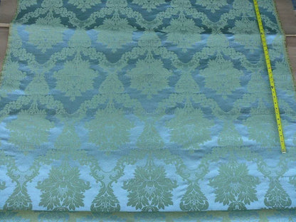 Scalamandre Fornarina Celadon Blue Green 100% Silk Damask Rt$648