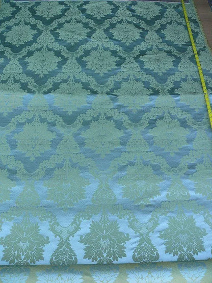 Scalamandre Fornarina Celadon Blue Green 100% Silk Damask Rt$648
