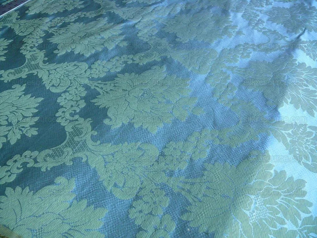 Scalamandre Fornarina Celadon Blue Green 100% Silk Damask Rt$648