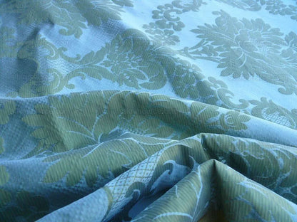 Scalamandre Fornarina Celadon Blue Green 100% Silk Damask Rt$648