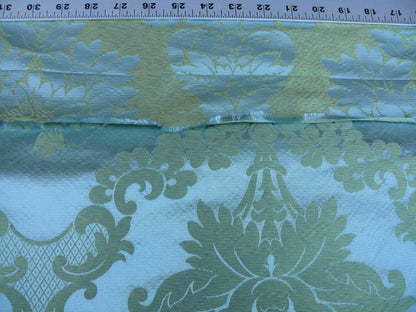 SCALAMANDRE FORNARINA CELADON BLUE GREEN 100% Silk DAMASK RT$648