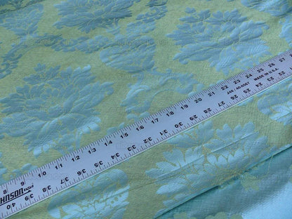 Scalamandre Fornarina Celadon Blue Green 100% Silk Damask Rt$648