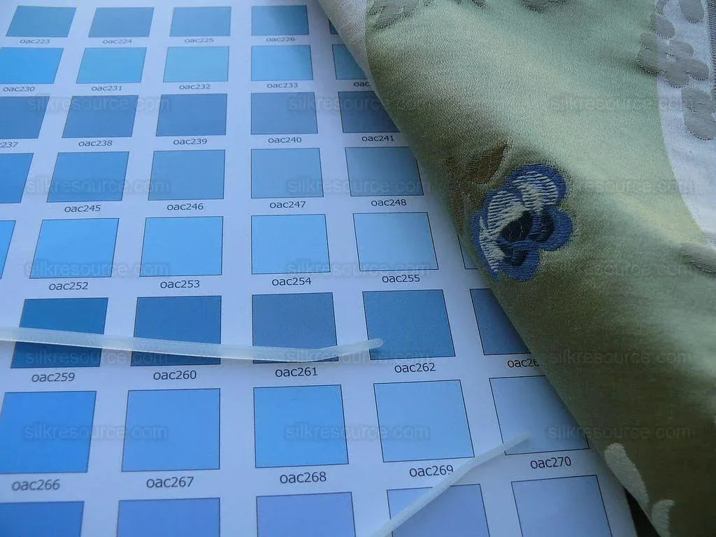 By Yd Old World Weavers Stromboli Italy Silk Lampas Green Red Flower MSRP USD 728/Y