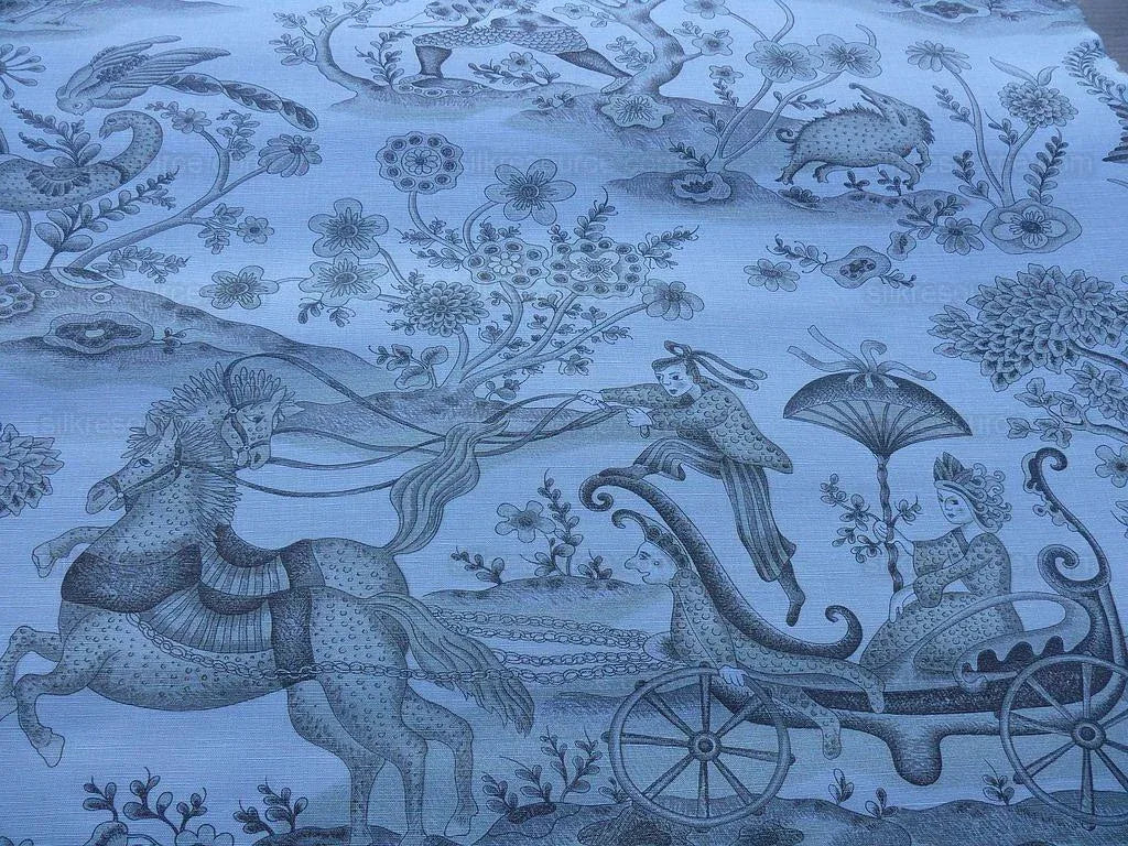 Scalamandre Grey Watkins Enchanted Forest Taupe Myth Horse