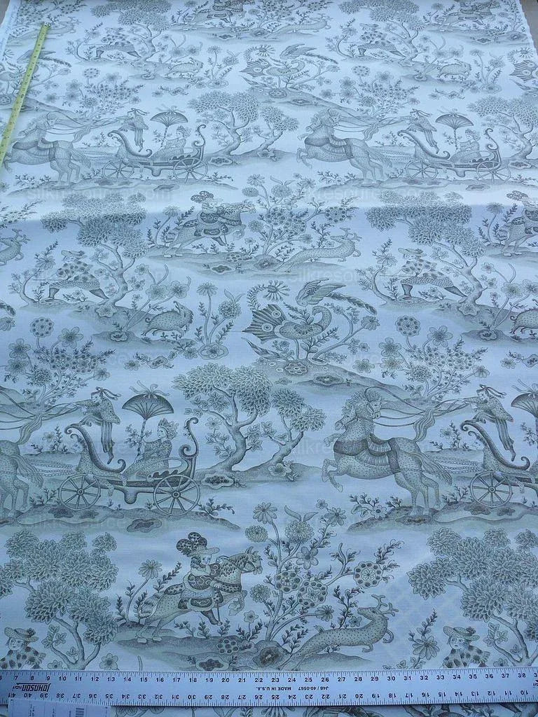 Scalamandre Grey Watkins Enchanted Forest Taupe Myth Horse