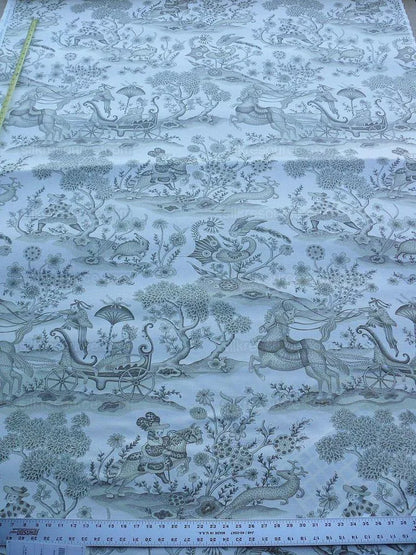 Scalamandre Grey Watkins Enchanted Forest Taupe Myth Horse