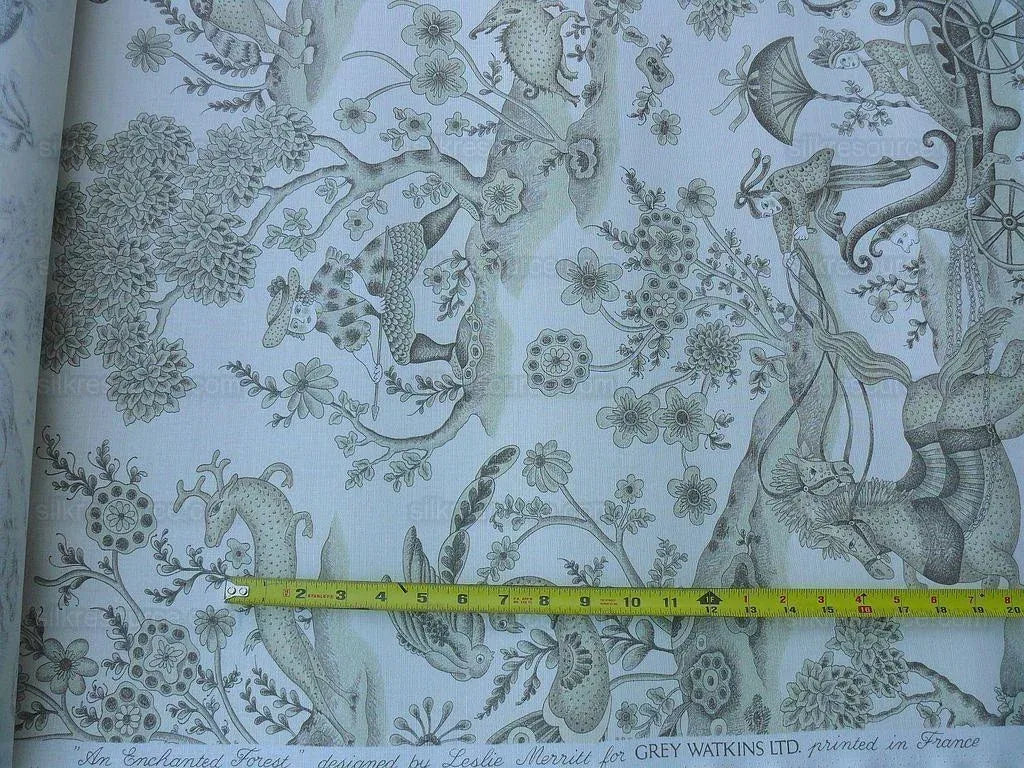 Scalamandre Grey Watkins Enchanted Forest Taupe Myth Horse