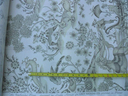 Scalamandre Grey Watkins Enchanted Forest Taupe Myth Horse