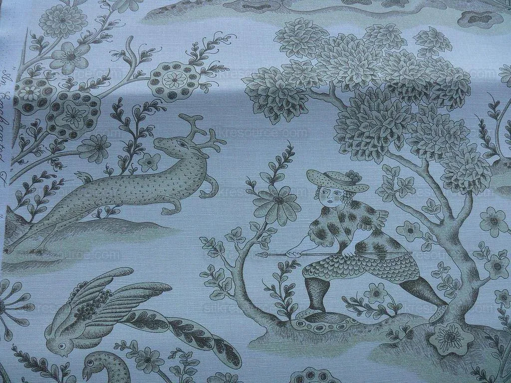 Scalamandre Grey Watkins Enchanted Forest Taupe Myth Horse