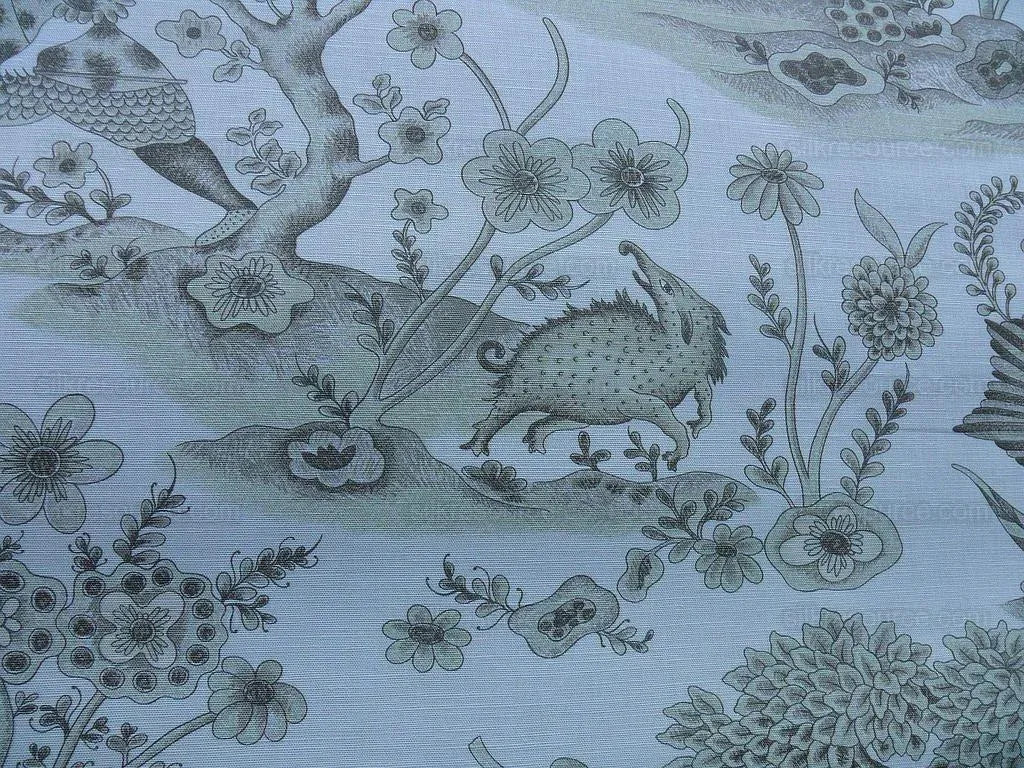 Scalamandre Grey Watkins Enchanted Forest Taupe Myth Horse