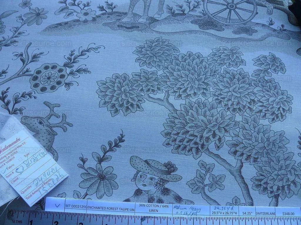 Scalamandre Grey Watkins Enchanted Forest Taupe Myth Horse