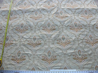 Old World Weavers Darani Silk Damask+embroidery Seasand Gold MSRP USD 436/Y