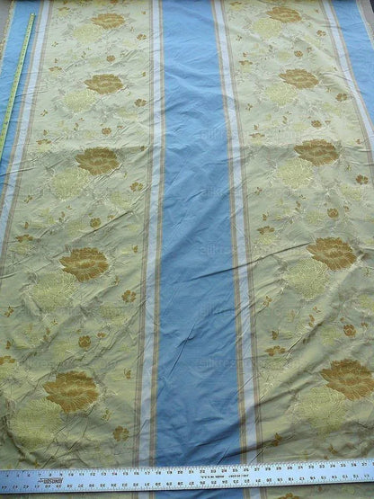 Old World Weavers Villa Ornella Jasmin&amp; French Blue Garland Huge Stripe MSRP USD300/Y