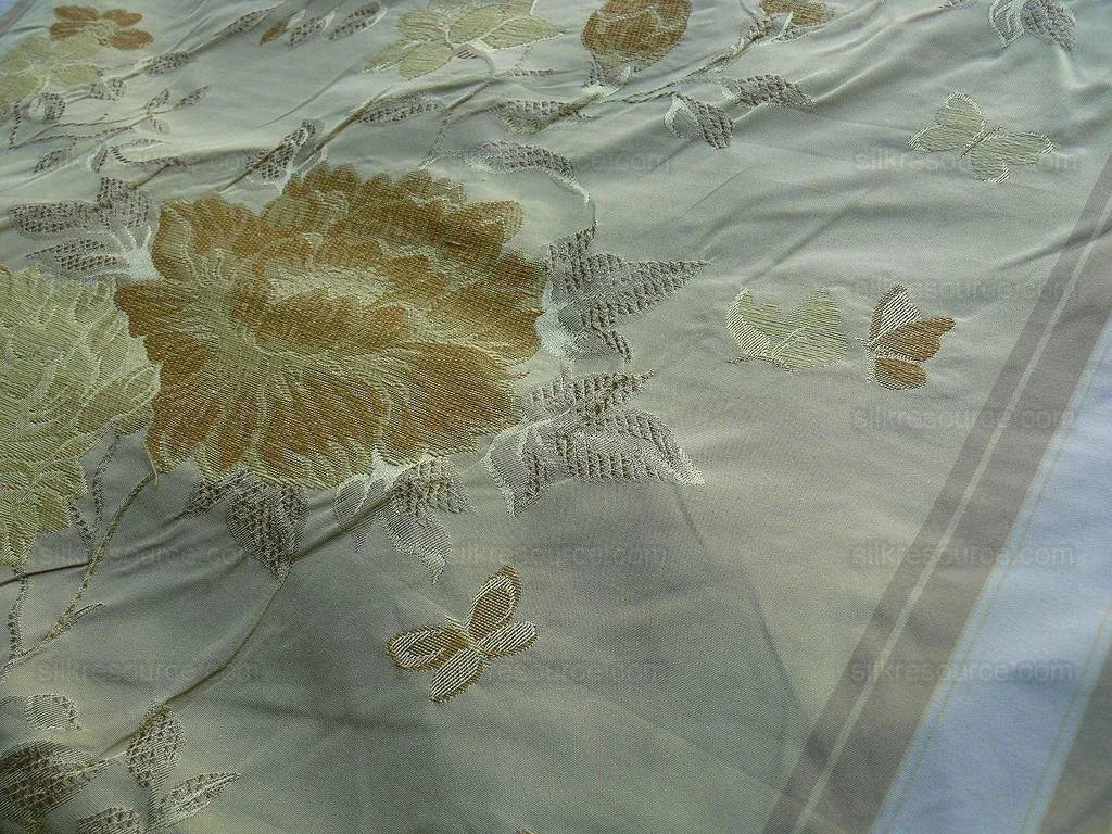 Old World Weavers Villa Ornella Jasmin&amp; French Blue Garland Huge Stripe MSRP USD300/Y