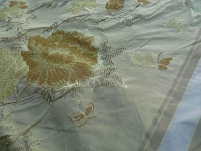 Old World Weavers Villa Ornella Jasmin&amp; French Blue Garland Huge Stripe MSRP USD300/Y