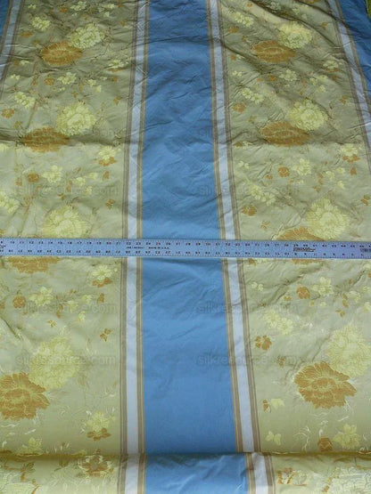 Old World Weavers Villa Ornella Jasmin&amp; French Blue Garland Huge Stripe MSRP USD300/Y