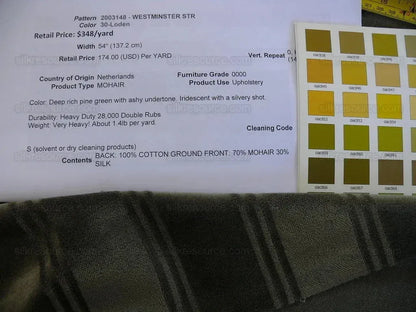 bty Lee Jofa Westminster Mohair+silk Velvet Loden Deep Green Heavy MSRP USD 348/Y